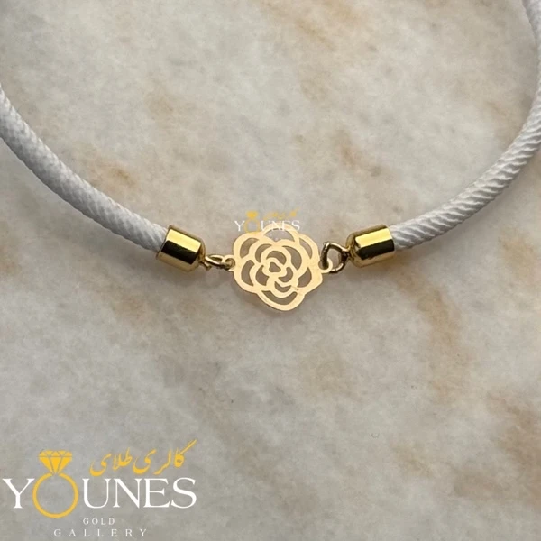 دستبند گل رز طلا لیزری